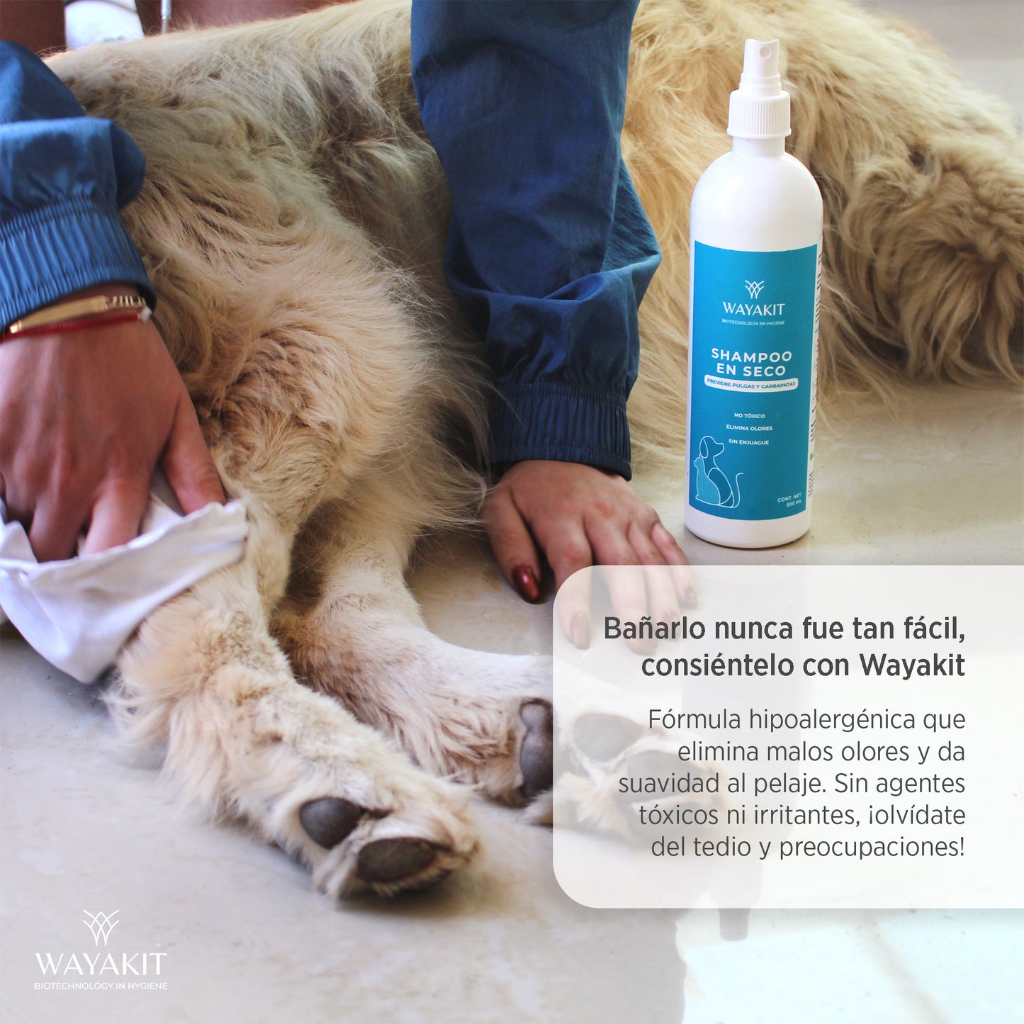 Shampoo en Seco para Mascotas 1L