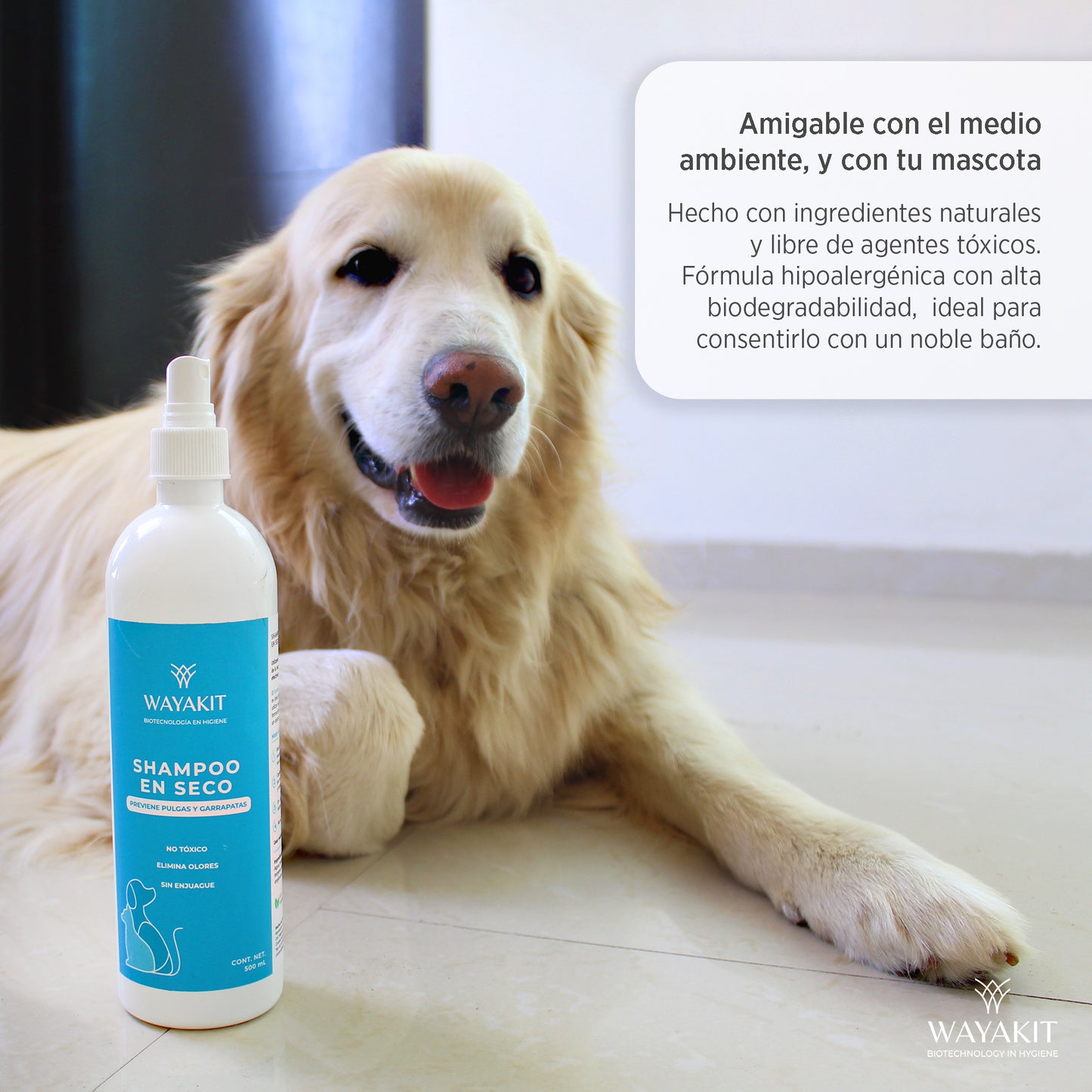 Shampoo en Seco para Mascotas 1L