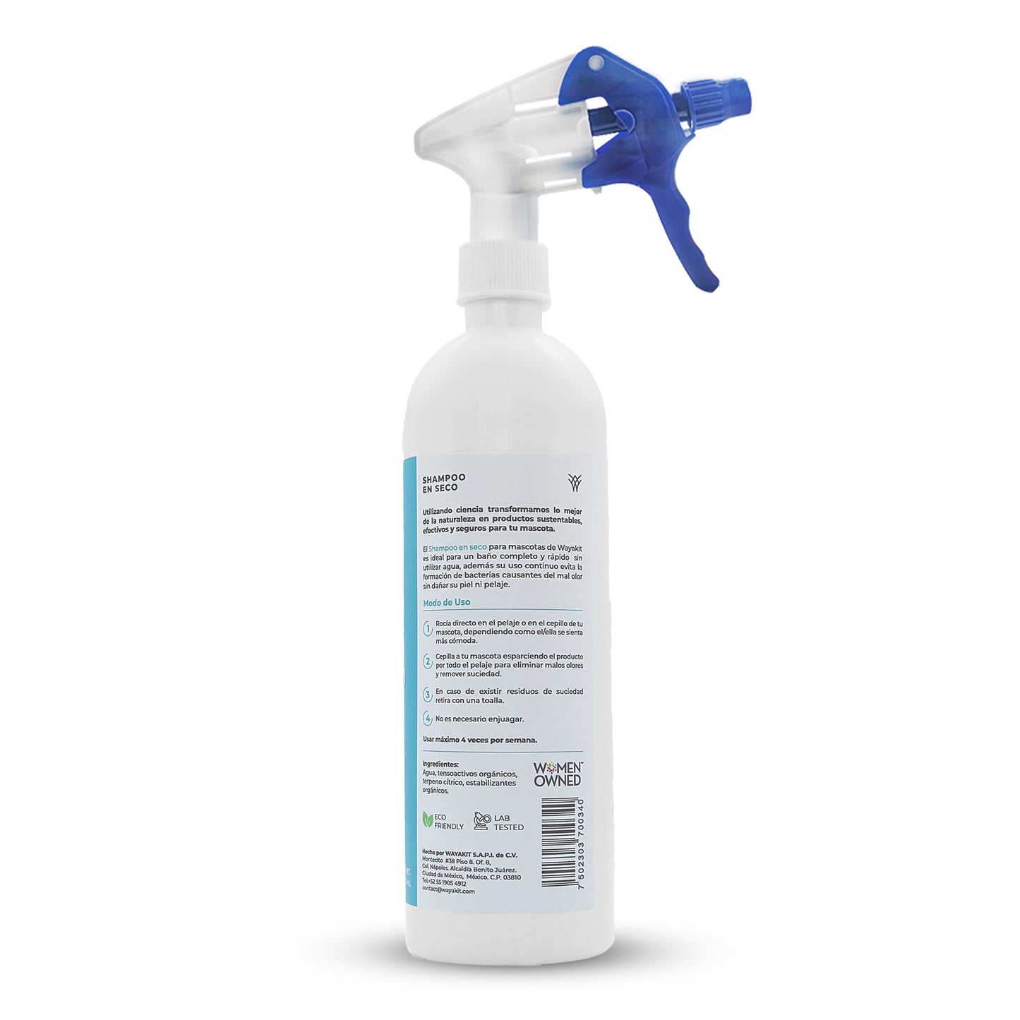 Shampoo en Seco para Mascotas 1L